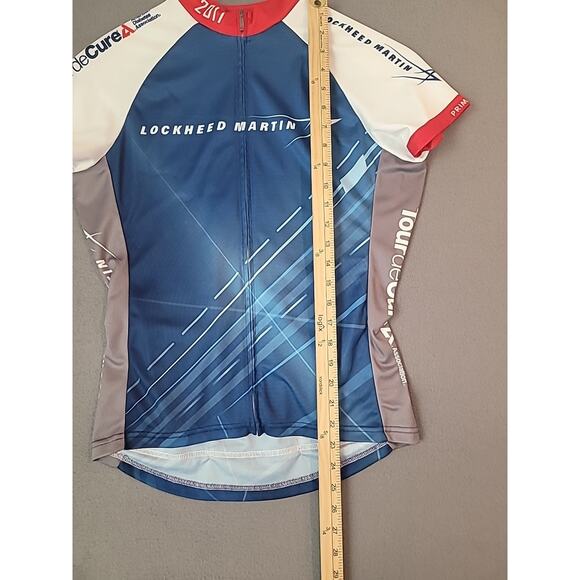 Lockheed Martin Cycling Jersey Women M Blue White Primal Wear Full Zip - Picture 8 of 8